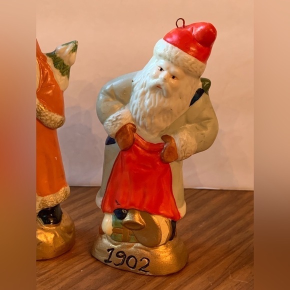 Set Of 5 MSR Imports Santa Ornaments Vintage Look Ceramic 1991 Taiwan 4 3/4” - Picture 3 of 7